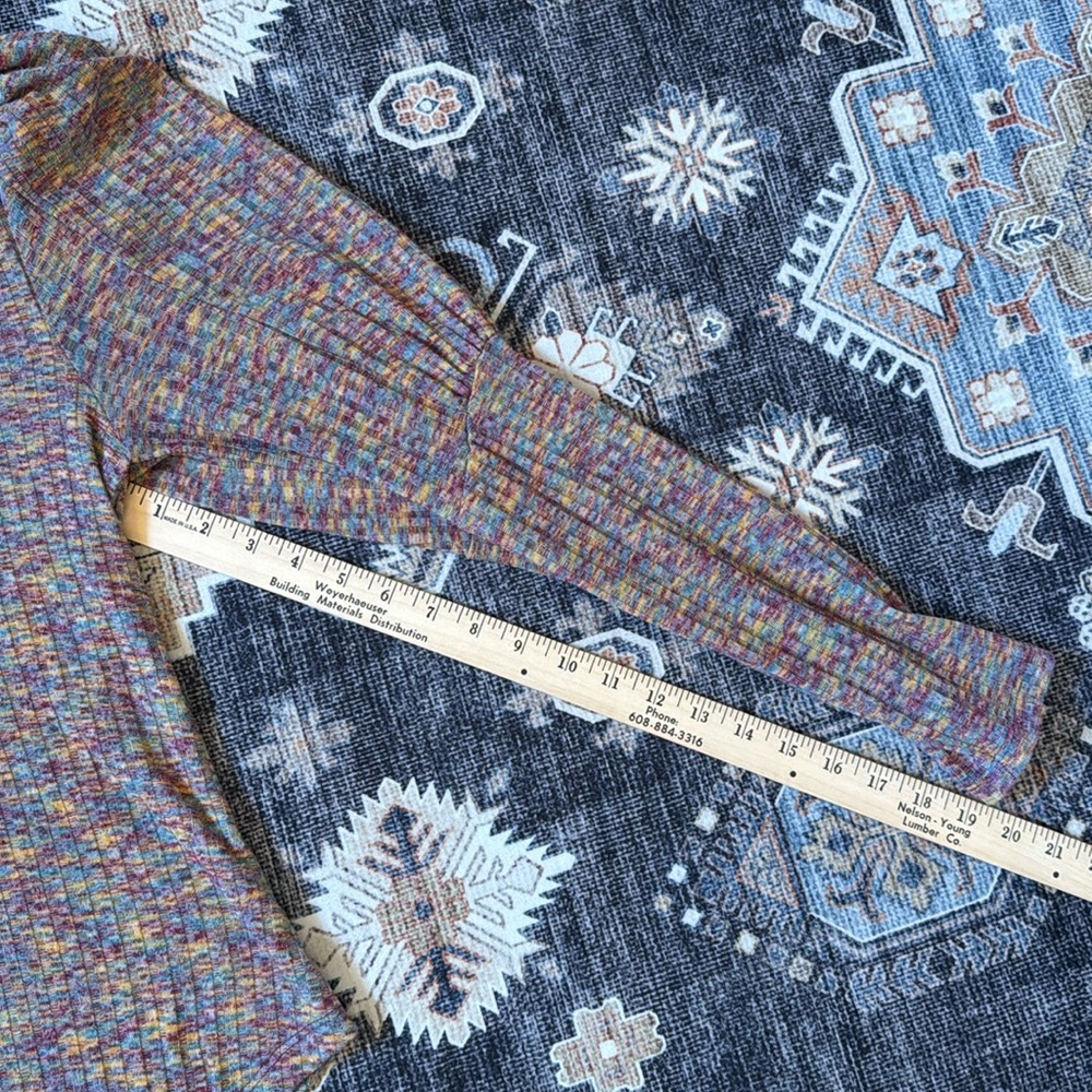 By Anthropologie Women’s Puff Long Sleeve Knit 1/4 Button Down Henley Size Small - Picture 16 of 16